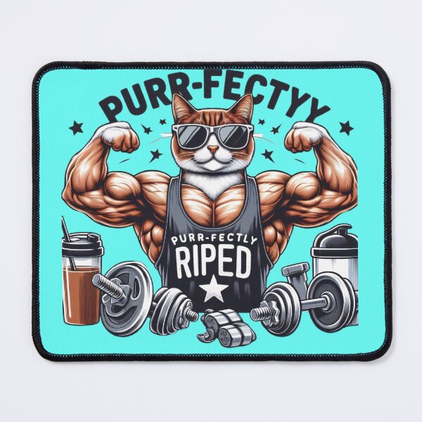 Item preview, Gym Cat designed and sold by BugiDesignArt.