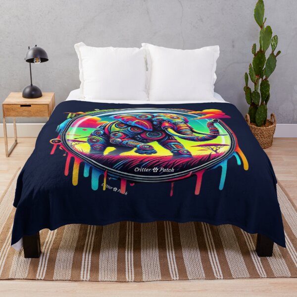 Item preview, Neon Robotic elephant designed and sold by critterpatchusa.