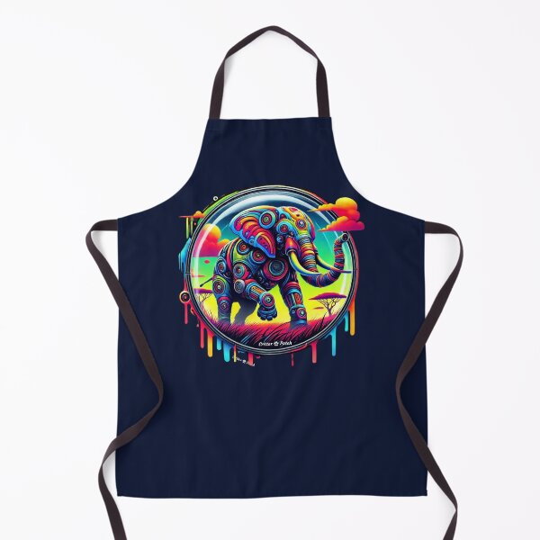 Item preview, Neon Robotic elephant designed and sold by critterpatchusa.