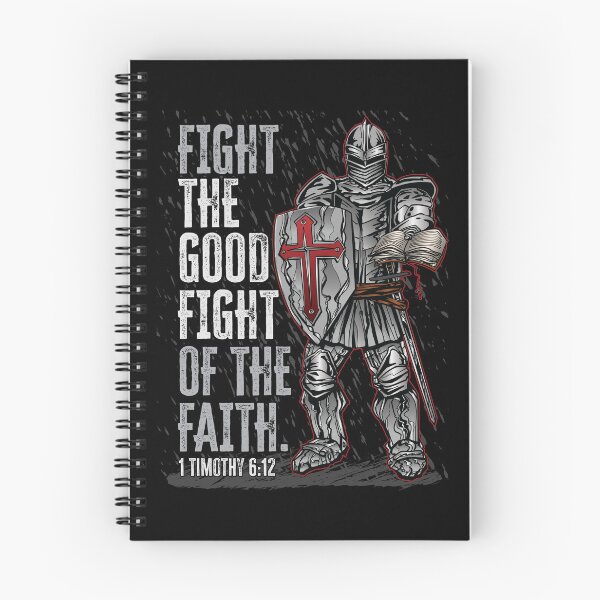 Artikelvorschau, Ritter hält Bibel guten Kampf des Glaubens Vers entworfen und verkauft von WBGraphix.