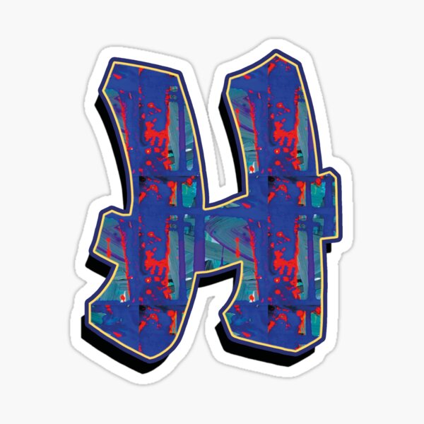 H - paintdrips Sticker