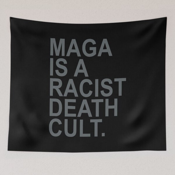 Item preview, Maga is a Racist Death Cult - Subtle Gray designed and sold by Thelittlelord.