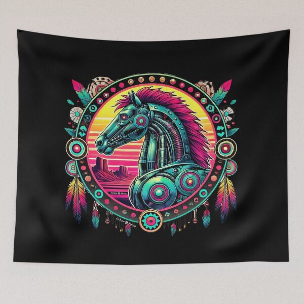 Item preview, Southwestern Retro Style Robotic Horse designed and sold by critterpatchusa.