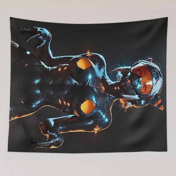 Item preview, Cyberpunk anime girl cyber suit futuristic retro poster designed and sold by BorgSpareParts.