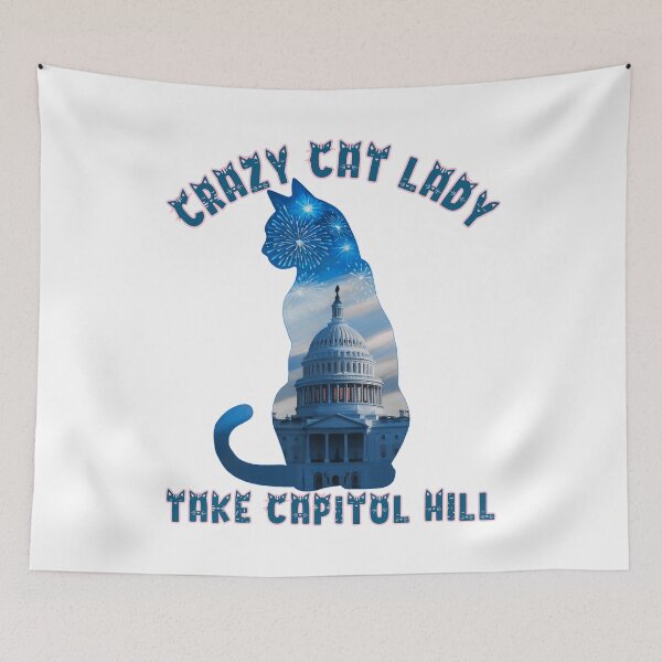 Item preview, Crazy Cat Lady Takes Capitol Hill: Victory On The Horizon designed and sold by elynne9.