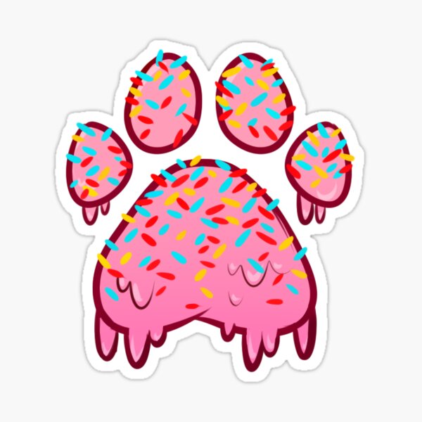 Frosted Cupcake Paw Sticker