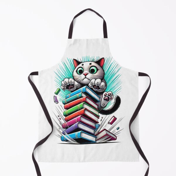 Item preview, Curious Cat’s Book Mishap. designed and sold by Linework Studio.