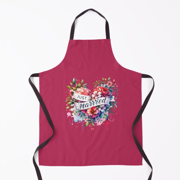 Item preview, Just Married Floral Heart – Romantic Wedding Design for T-Shirts & Gifts designed and sold by artedigital99.