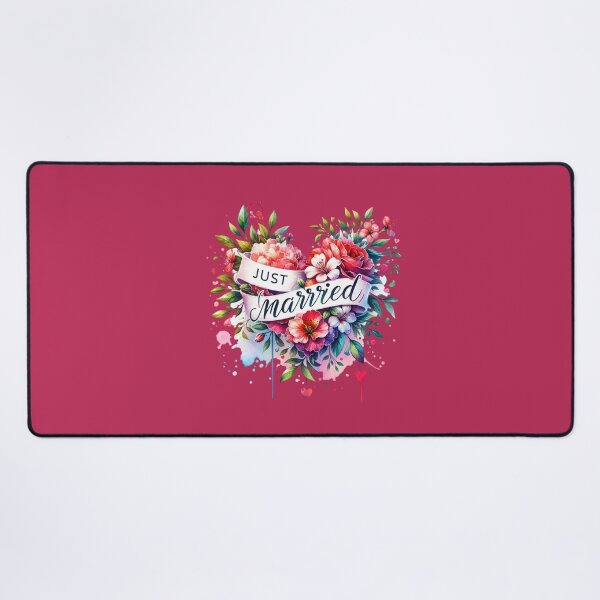 Item preview, Just Married Floral Heart – Romantic Wedding Design for T-Shirts & Gifts designed and sold by artedigital99.