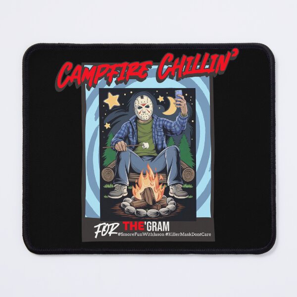Item preview, Campfire Chillin' Slasher Horror Selfie designed and sold by QueerQPaints.