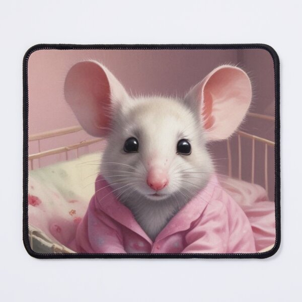 Item preview, Cute mouse in pink pyjamas designed and sold by GasconyPassion.
