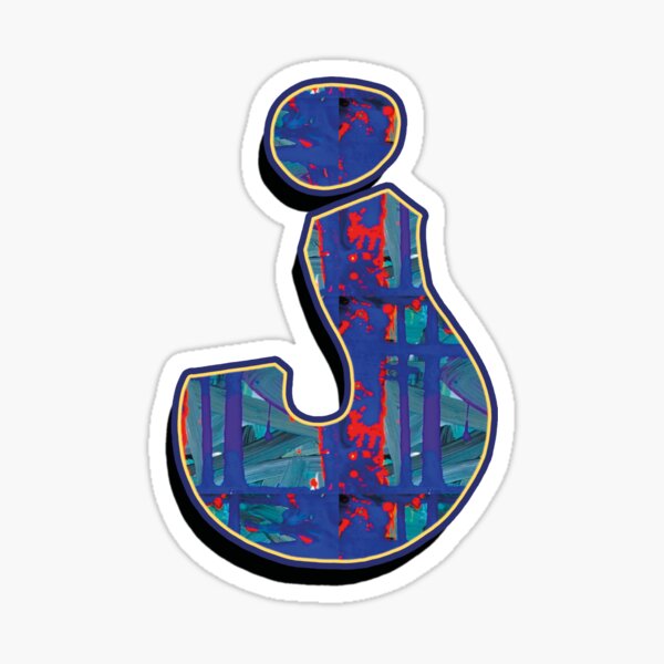 J - paintdrips Sticker