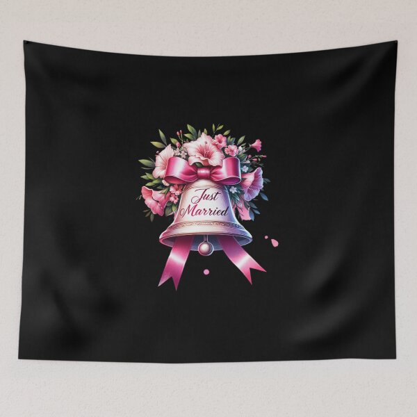 Item preview, Just Married Floral Heart – Romantic Wedding Design for T-Shirts & Gifts designed and sold by artedigital99.