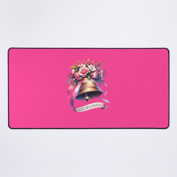 Item preview, "Just Married" Floral Bell – Elegant Wedding Design for T-Shirts & Gifts designed and sold by artedigital99.