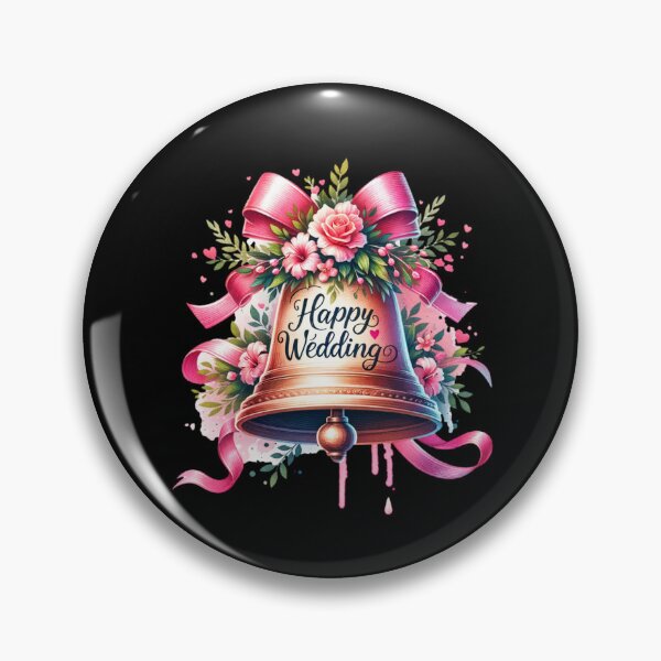 Item preview, Happy Wedding Floral Bell – Beautiful Wedding Design for Gifts & Apparel designed and sold by artedigital99.