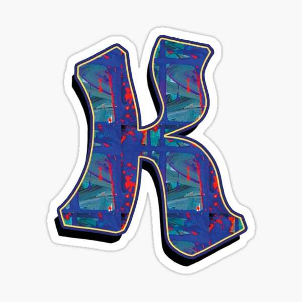K - paintdrips Sticker