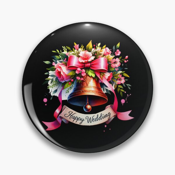 Item preview, Happy Wedding Floral Bell – Beautiful Wedding Design for Gifts & Apparel designed and sold by artedigital99.