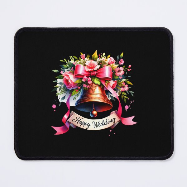 Item preview, Happy Wedding Floral Bell – Beautiful Wedding Design for Gifts & Apparel designed and sold by artedigital99.
