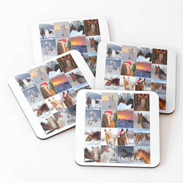 Item preview, Christmas Horse Photo Collage designed and sold by ColorfulPrints.