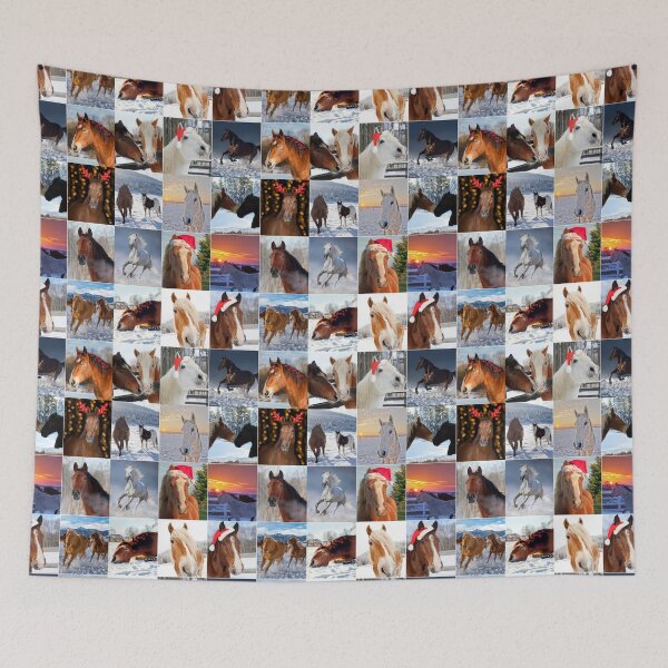Item preview, Christmas Horse Photo Collage designed and sold by ColorfulPrints.