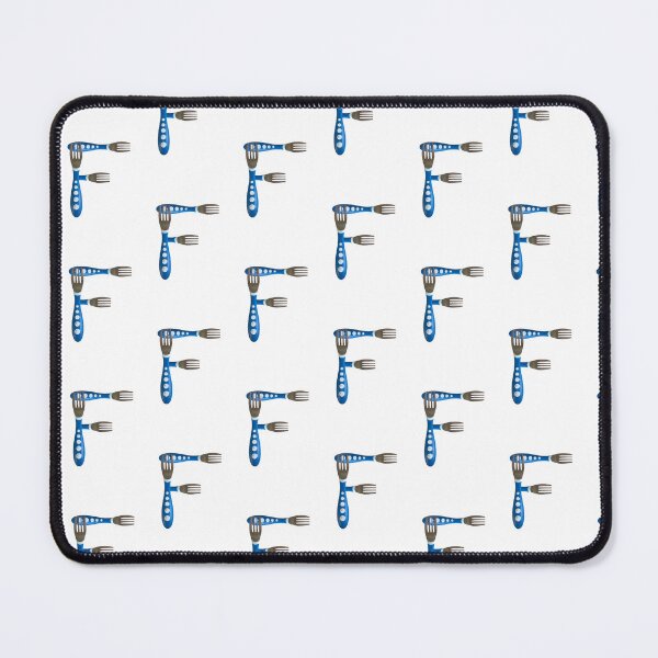 Item preview, Forks, baby forks - Capital Letter F - blue and silver designed and sold by EveryDayDabble.
