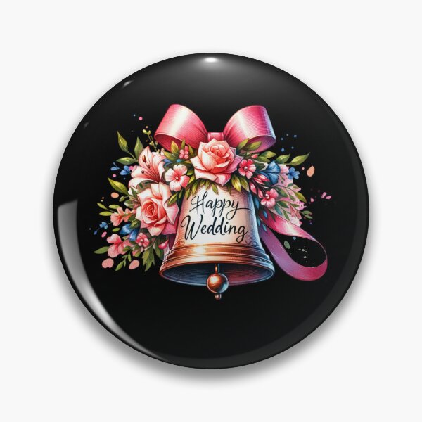 Item preview, Happy Wedding Floral Bell – Beautiful Wedding Design for Gifts & Apparel designed and sold by artedigital99.
