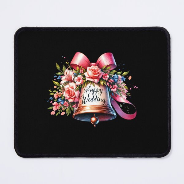 Item preview, Happy Wedding Floral Bell – Beautiful Wedding Design for Gifts & Apparel designed and sold by artedigital99.