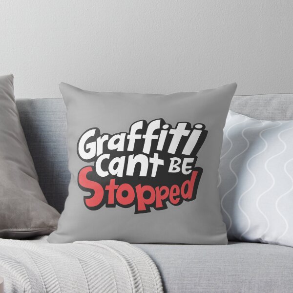 Aperçu de l'œuvre Graffiti "Graffiti Cant Be Stopped" Rouge / Noir / Blanc créée et vendue par CleverHeadz.