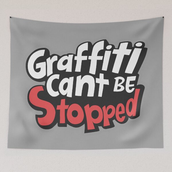 Item preview, Graffiti "El graffiti no se puede detener" Rojo / Negro / Blanco designed and sold by CleverHeadz.