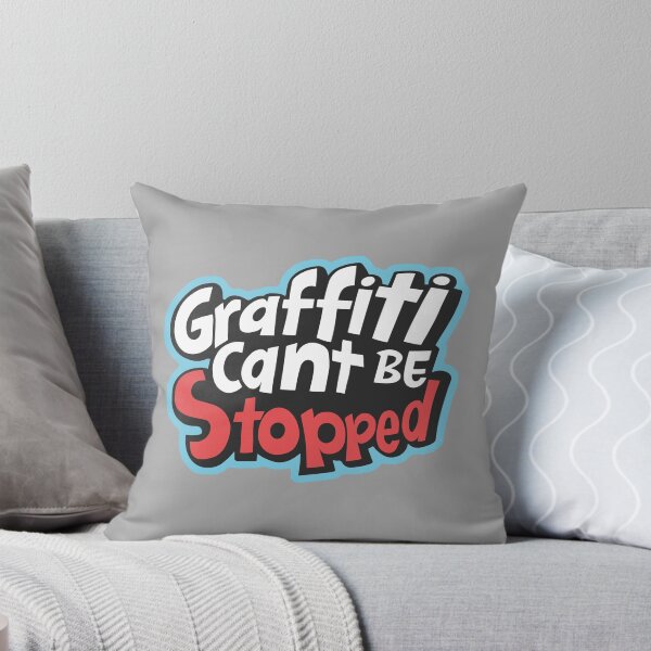 Aperçu de l'œuvre Graffiti "Graffiti Can't Be Stopped" Rouge / Noir / Bleu créée et vendue par CleverHeadz.