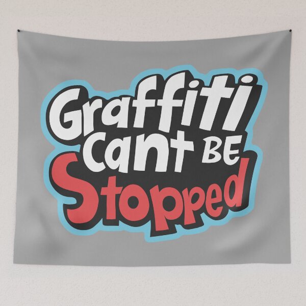 Item preview, Graffiti "El graffiti no se puede detener" Rojo / Negro / Azul designed and sold by CleverHeadz.