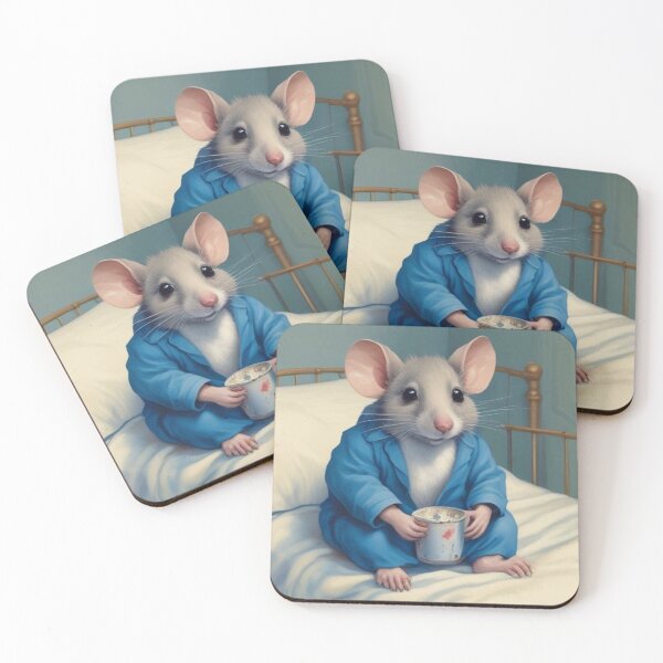 Item preview, Cute mouse in blue pyjamas designed and sold by GasconyPassion.