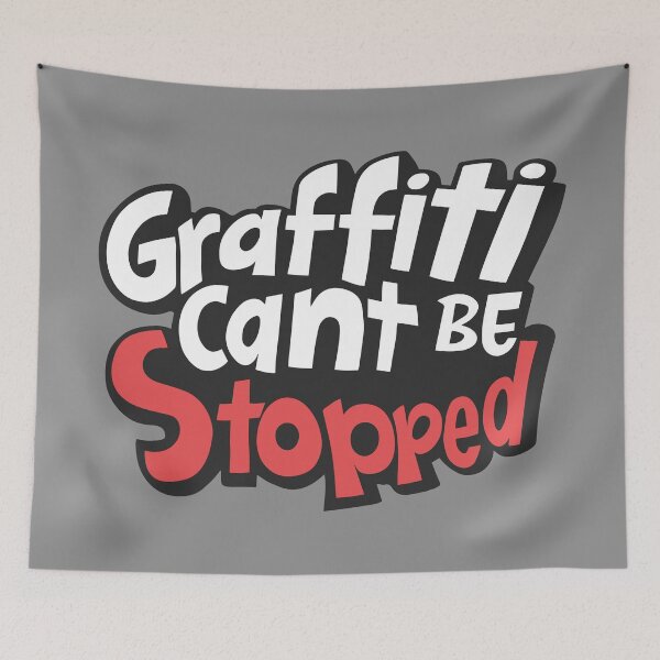 Item preview, Graffiti "El graffiti no se puede detener" Rojo / Negro designed and sold by CleverHeadz.