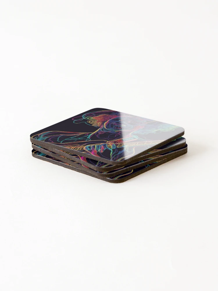 Thumbnail 4 of 5, Coasters (Set of 4), Luminous Riffs designed and sold by djovan.