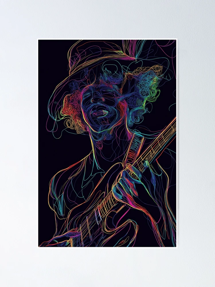 Thumbnail 1 of 3, Poster, Luminous Riffs designed and sold by djovan.