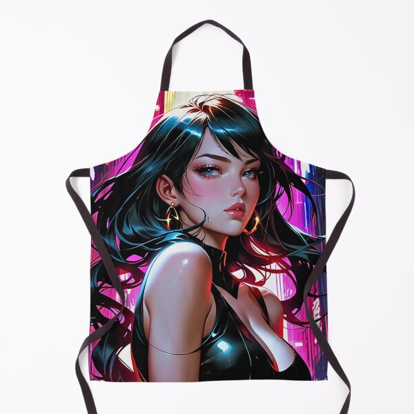Item preview, Cybercity Futuristic Neon City Fashionable anime girl poster designed and sold by BorgSpareParts.