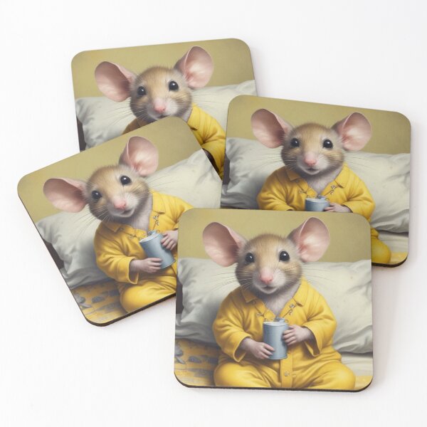 Item preview, Cute mouse in yellow pyjamas designed and sold by GasconyPassion.