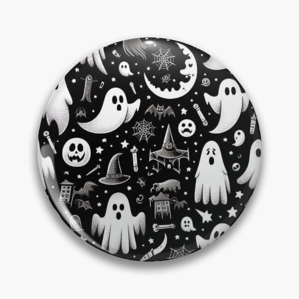 Artikelvorschau, Monochrome Magie, gespenstische Halloweenfreuden entworfen und verkauft von ChainsArt.