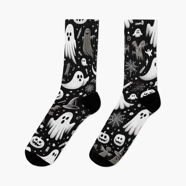 Item preview, Monochrome Magic, Ghostly Halloween Delights designed and sold by ChainsArt.