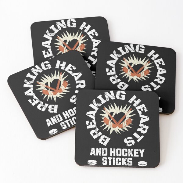 Item preview, Breaking Hearts And Hockey Sticks Funny Hockey Quote designed and sold by ZeptepiTrends.