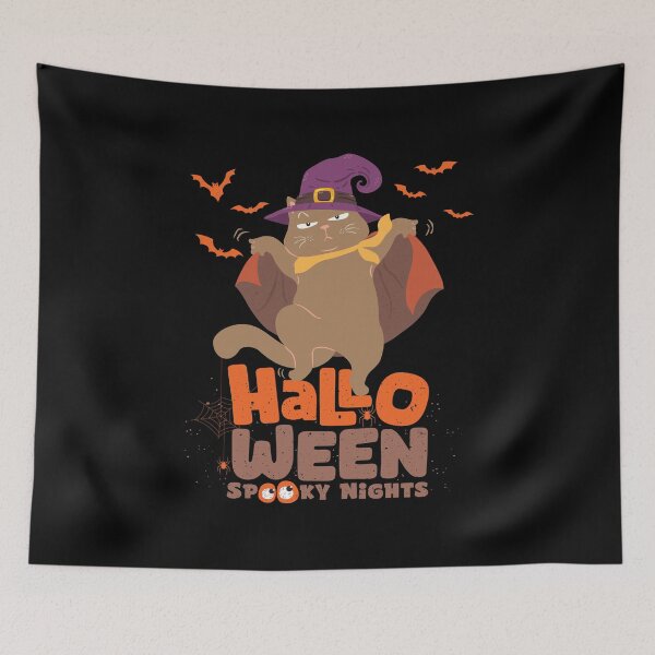 Item preview, Brown Cat in Halloween Spooky Nights designed and sold by LazyCaat.