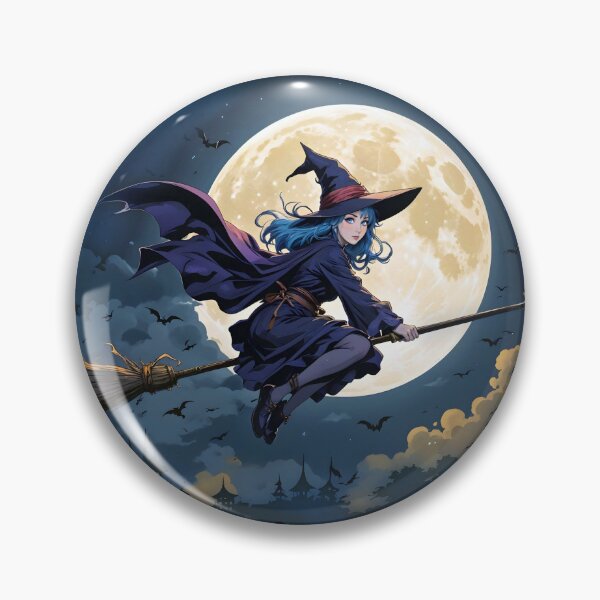 Item preview, Moonlit Broomride: Magic Under the Midnight Sky designed and sold by blackbean21.
