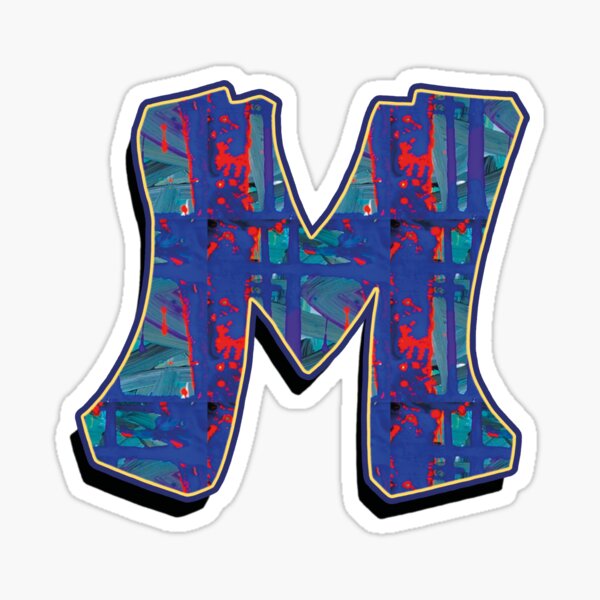 M - paintdrips Sticker