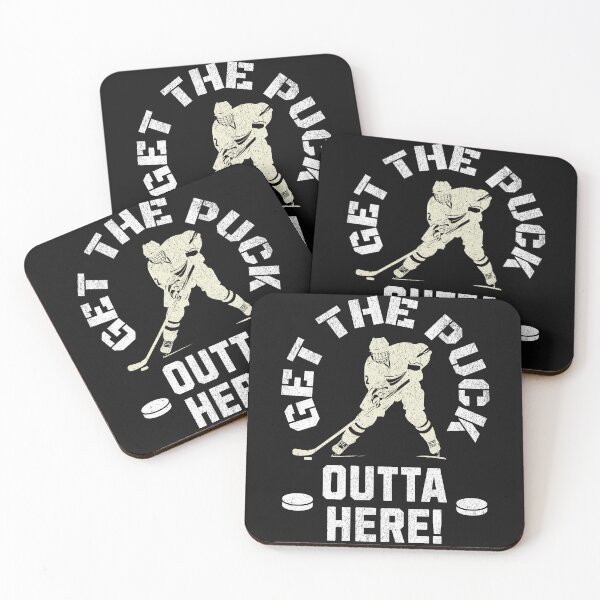 Item preview, Get The Puck Outta Here! Funny Ice Hockey Quote designed and sold by ZeptepiTrends.