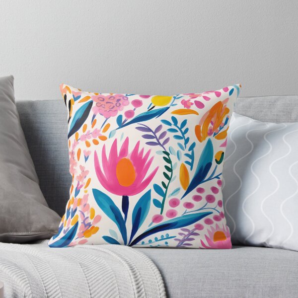 Aperçu de l'œuvre Motif aquarelle de fleurs de jardin vibrantes n° 4 créée et vendue par NatureSight.