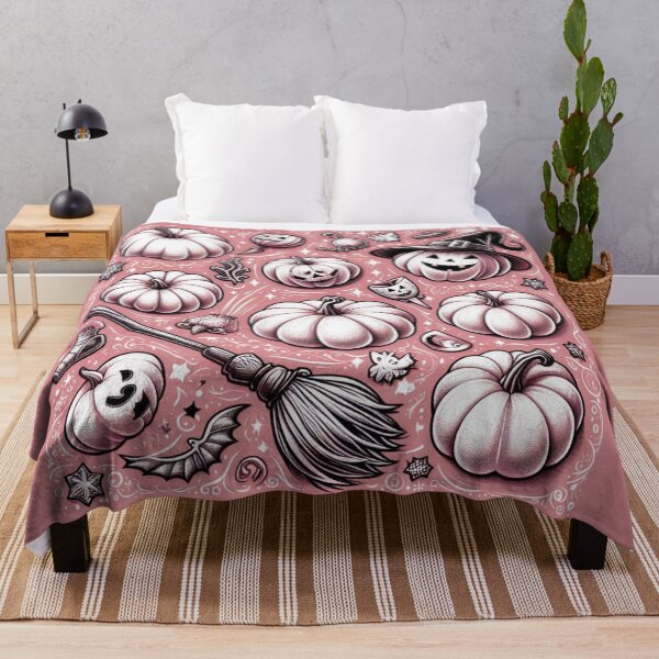 Item preview, Pink and Black Pumpkin and Witchcraft Elements designed and sold by ChainsArt.