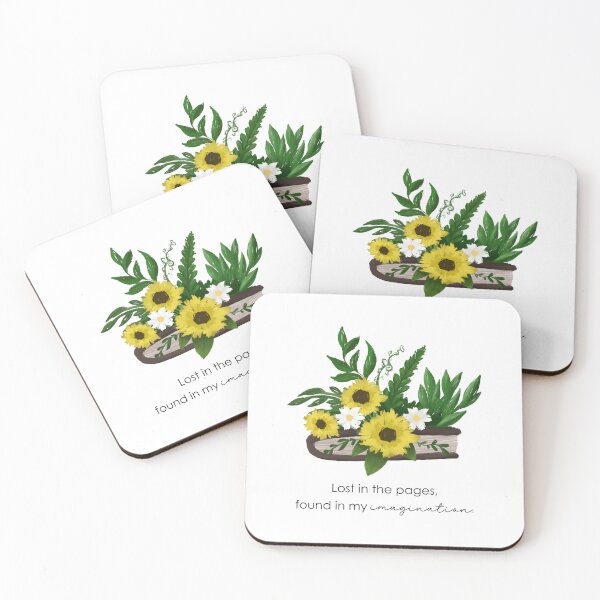 Item preview, Lost in Pages, Found in My Imagination – Book Covered in Flowers designed and sold by Enchantedbox.