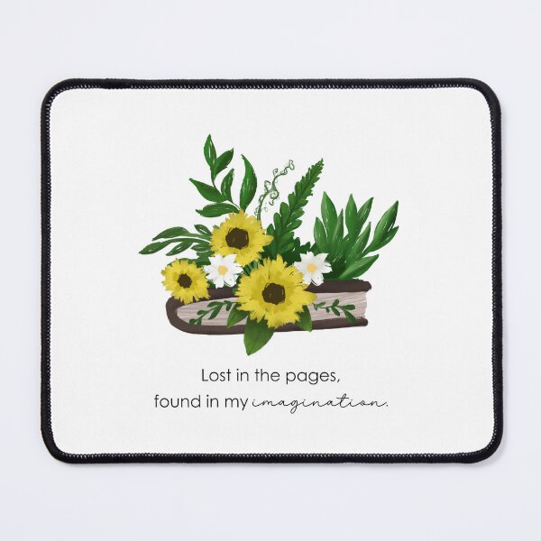 Item preview, Lost in Pages, Found in My Imagination – Book Covered in Flowers designed and sold by Enchantedbox.