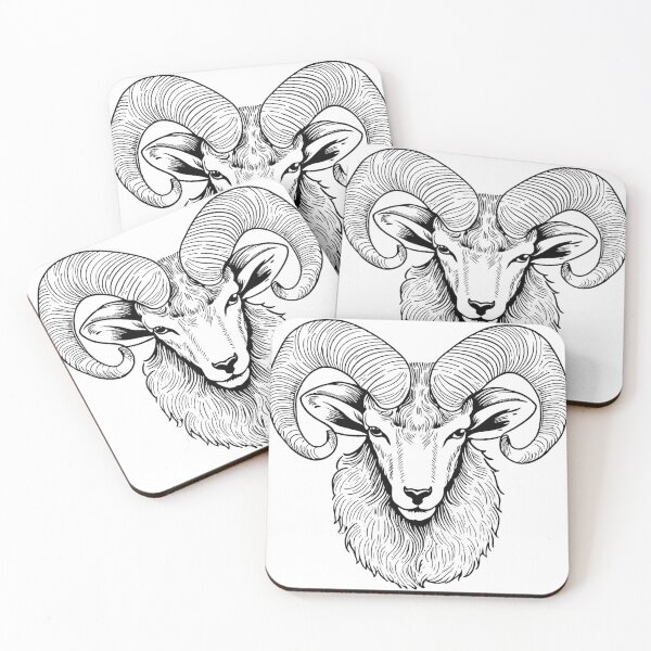 Item preview, Aries Zodiac Sign Line Drawing designed and sold by GeoSketchWear.