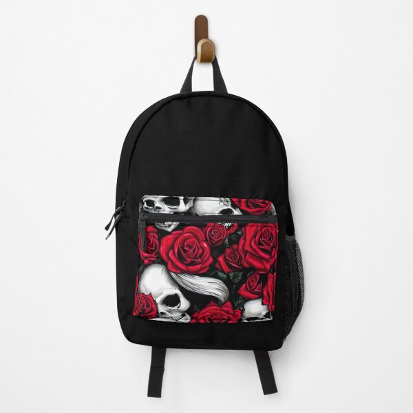 Item preview, Dark Vintage Gothic Skulls and Red Roses designed and sold by Happy-Karma.